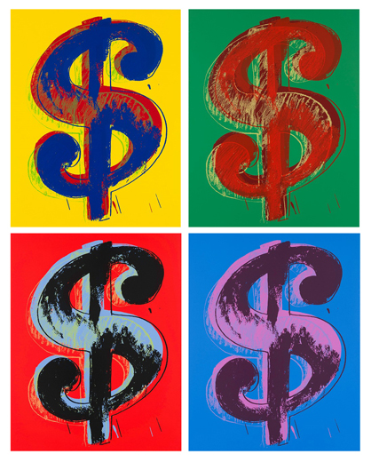 Dollar (4点セット)Dollar|アンディ・ウォーホル (After)Andy Warhol