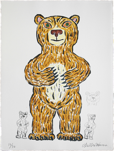 クマ(茶/立ち)「アルシュ」Bear (brown/Standing)「Arche」|三沢厚彦
