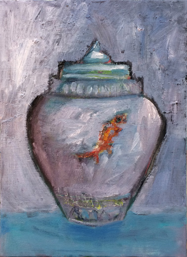 Vase with a Red Fish