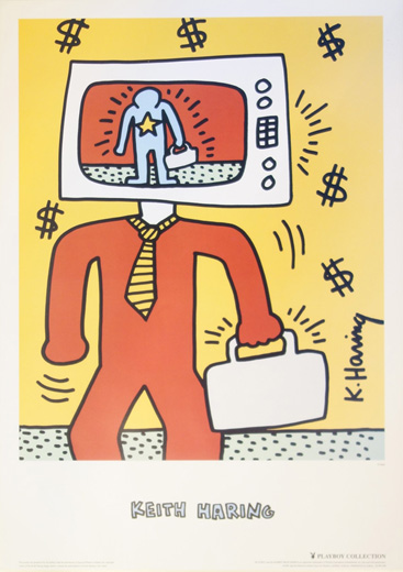 TV Man (ポスター)TV Man (poster)|キース・ヘリング x PLAYBOYKeith