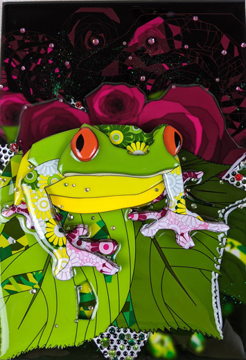 Frog On The Rose